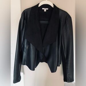 Bar III Black Faux Leather Jacket.